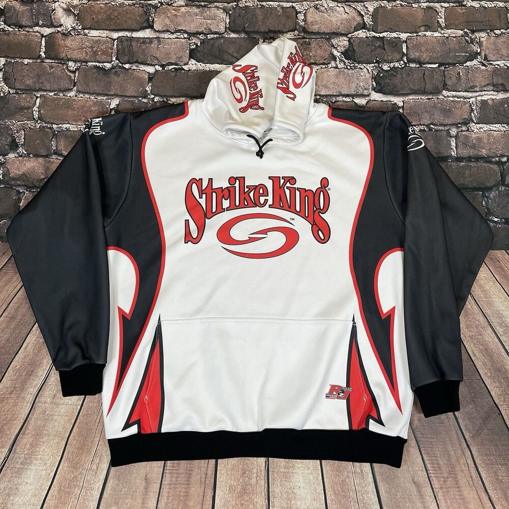 Strike King Fishing Lure Company Men's Size XL Red/White All Over Print Hoodie